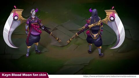 ArtStation - Kayn Blood moon Fan Skin