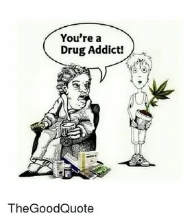 You're a Drug Addict! TheGoodQuote Drugs Meme on awwmemes.co