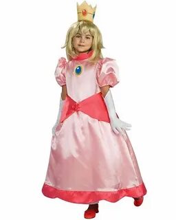 Super Mario Deluxe Princess Peach Girls Costume For a cute l