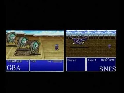 Final Fantasy IV - GBA - SNES Comparison - YouTube