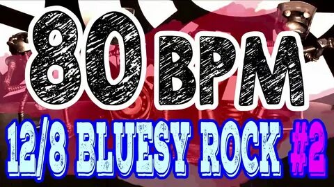 80 BPM - Blues Rock Shuffle #2 - 12/8 Drum Track - Metronome