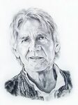 Portrait Harrison Ford as Han Solo Drawing by Guillermo Cont