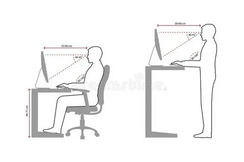 Office Ergonomics Stock Illustrations - 853 Office Ergonomic