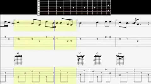 Guitar Tab - Chords - Notes - One Call Away - Big Fingerboar