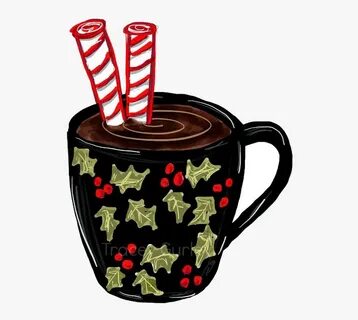 Hot Chocolate Clipart Mug Christmas Crafts Digital - Christm