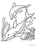 dolphin coloring pages swimming underwater Coloring4free - C
