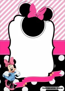 Minnie Mouse Invitation Template in 2020 Minnie mouse invita