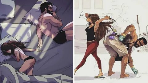 Artist Illustrates Everyday Life With His Wife #Comics-Life-