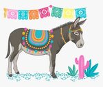 Donkey, Mexican, Animal, Cactus - Mule Png, Transparent Png 