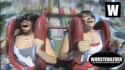 Slingshot Ride Fails : Teen Slapped In Face By Seagull On Ri