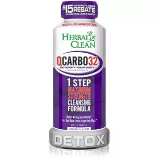 Herbal Clean QCarbo32 Detox Grape - 32 oz. - Hookah G