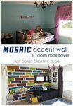 How to Paint a Mosaic Accent Wall Bedroom Makeover Accent wa