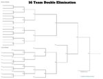 16 Team Double Elimination Bracket Template Download Printab