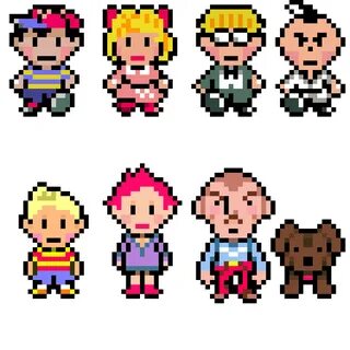 Pixilart - Earthbound and Mother 3 party by Catdogpanda19