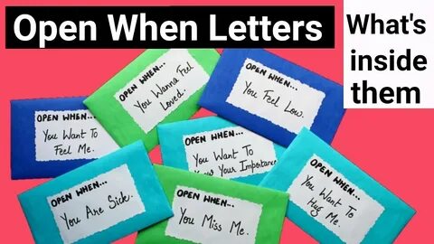 What is inside these "Open When Letters" Part 2 Friendship D