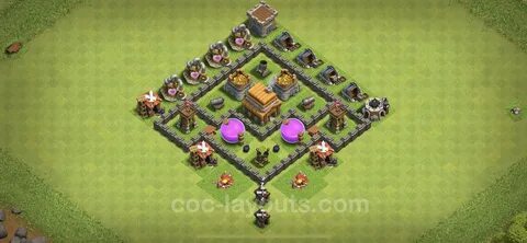 Farming Base TH4 Max Levels with Link, Hybrid, Anti Everythi