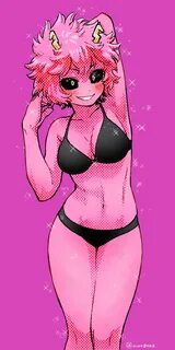 Safebooru - 1girl aiue0 ashido mina bikini black bikini blac