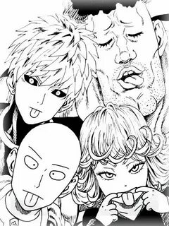 Genos, Saitama, Puri Puri Prisoner, Tatsumaki, funny, akanbe