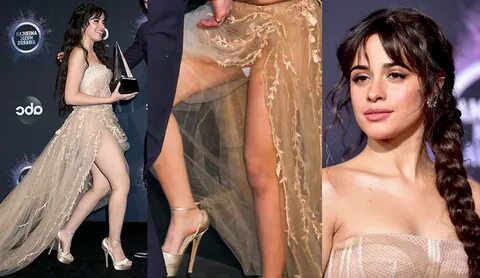Camila Cabello in White Panties Upskirt at 2019 American Mus