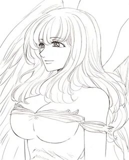 Safebooru - 1girl angel wings bare shoulders breasts cleavag