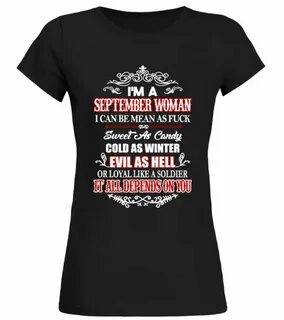 Spoiled wife t shirt i'm a - september woman i love my wife 