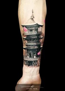 Precious Japanese Pagoda Tattoo Traditional Chinese Tattoos 