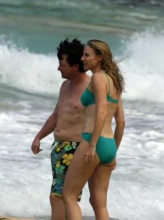 Photos of Michael J Fox And Tracy Pollan on Vacation in St B