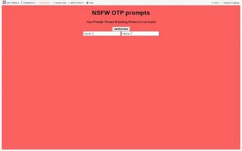NSFW OTP prompts - Perchance Generator