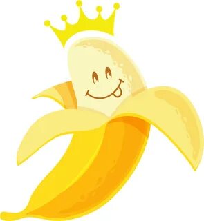 Banana With Crown Cartoon Clipart - Full Size Clipart (#5511