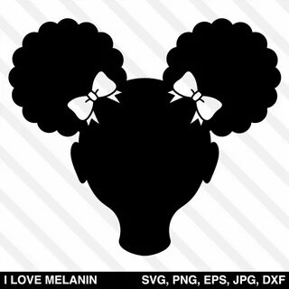 Afro Embroidery Natural Hair Puff Silhouette African America