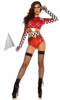 Adult Racer Victory Lap Metallic Woman Costume $79.99 The Co