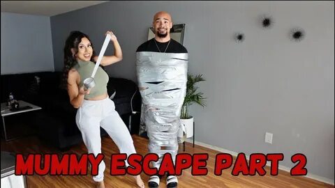 MUMMY DUCT TAPE ESCAPE CHALLENGE! *PART 2* - YouTube