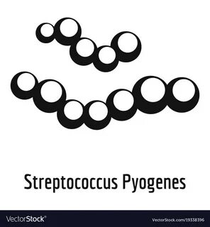 Streptococcus pyogenes icon simple style Vector Image