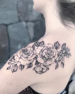 flower, rose, shoulder tattoo, tattoo for women Floral tatto