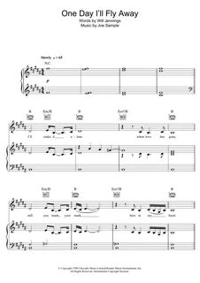 One Day I'll Fly Away Sheet Music by Nicole Kidman for Piano