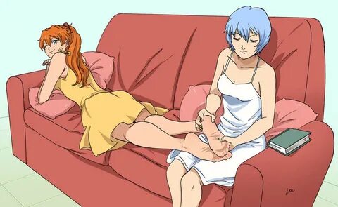 Asuka and Rei Relaxation Techniques 1 by lostonezero on Devi