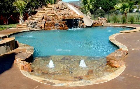 Love everything this pool has to offer. Slide, waterfall, wa