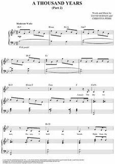 A Thousand Years (Part 2) Sheet music, Flute sheet music, Pi