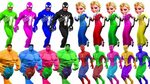 Superheroes babies Gets Colors Faces Spiderman Hulk Frozen E