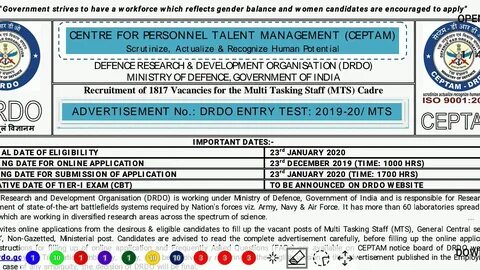 DRDO MTS 10th Pass #तैयारी_एक_बार_आखिरी_बार - YouTube