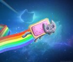 Download Cool Nyan Cat Fan Art Wallpaper Wallpapers.com