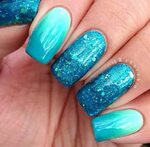 Blue ombré nails Nails Pinterest Blue ombre nails, Ombre nai