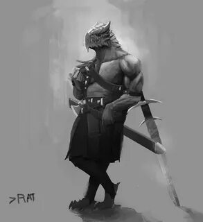 Dragonborn Barbarian by SergIole on @DeviantArt Dungeons and