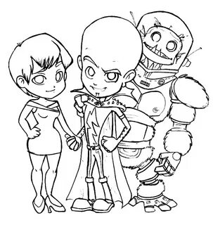 Megamind Shooting Coloring Pages - Coloring Cool