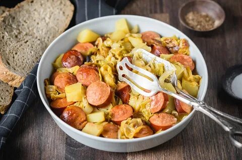 Crockpot Kielbasa With Cabbage and Potatoes Recipe