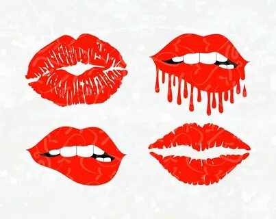 Mouth SVG Dripping Lips SVG Biting Lips SVG Lips Dripping li