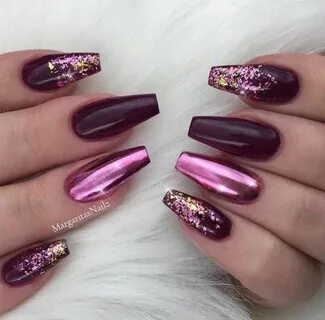 42 Awesome Eye Catching Nail Trends 2018 Maroon nails, Coffi