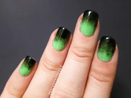 Festive Green Gradient Green nails, Chalkboard nails, Nails