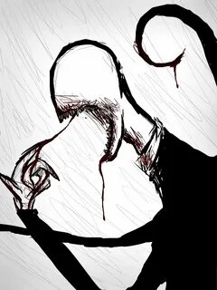 Drawn slender man creepypasta - Pencil and in color drawn sl