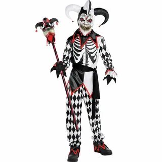 AMSCAN Sinister Jester Halloween Costume for Boys, Includes 